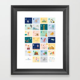 Children's Alphabet Print – Boys Framed Art Print