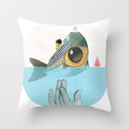 Fish & sChips Throw Pillow