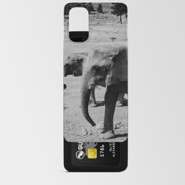Elephant duo in black & white Android Card Case