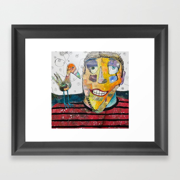 "His Chiseled Features" Framed Art Print