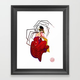 Bijinga - Mechanical spider woman Framed Art Print