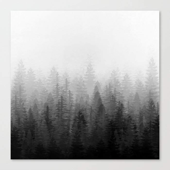 Into The Misty Nature Black White Canvas Print By Nomadartstudio Society6 Download the perfect black and white pictures. into the misty nature black white canvas print by nomadartstudio
