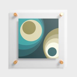 Colorful retro circles design 4 Floating Acrylic Print