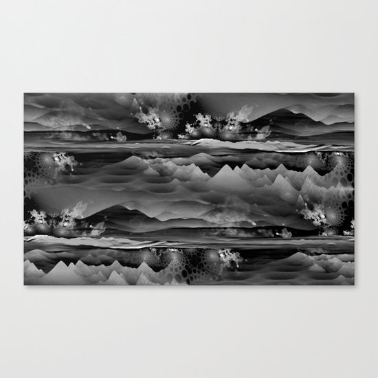Residual Worlds (b&w) Canvas Print