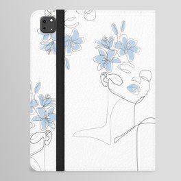 Blue Lily Girl iPad Folio Case