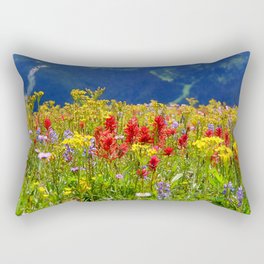 Nature's Paintbrush - Mountain Wildflowers Rectangular Pillow