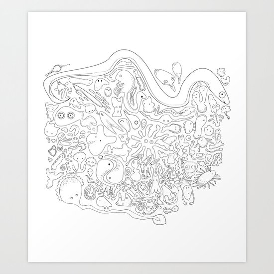 Microbe Family Art Print