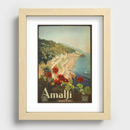 Vintage Travel Ad Amalfi Italy Recessed Framed Print