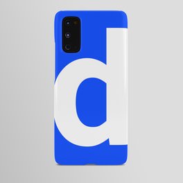 letter D (White & Blue) Android Case