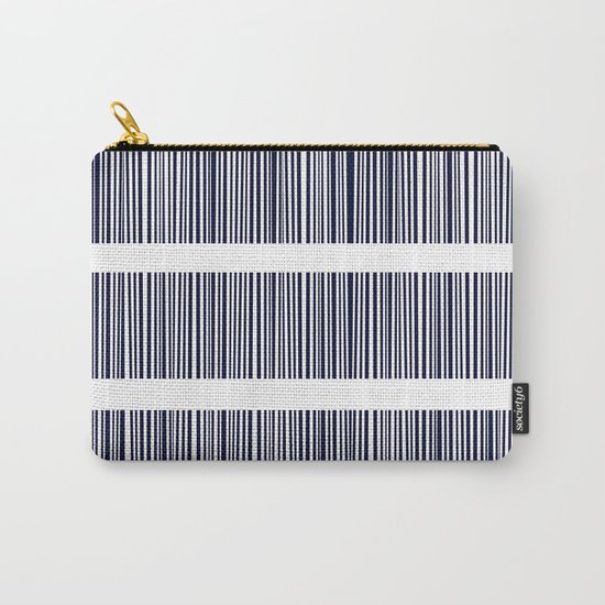 Blue- White- Stripe - Stripes - Marine - Maritime - Navy - Sea - Beach - Summer - Sailor 6 Carry-All Pouch