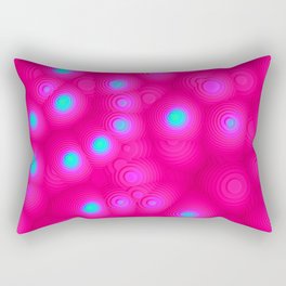 Bright Pink Circles Rectangular Pillow