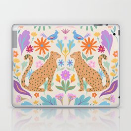 All About Balance Laptop & iPad Skin | Bigcat, Floral, Cheetah, Plants, Nature, Illustration, Pop Art, Abstract, Flowers, Pattern 