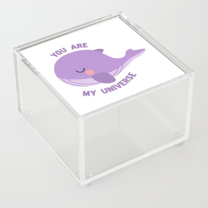 BTS purple whale plush you are my universe Acrylic Box