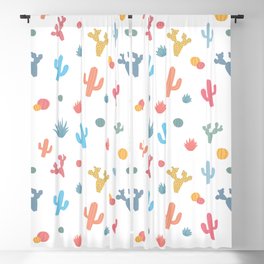 Colorful Cacti Blackout Curtain