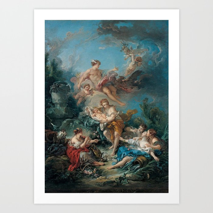 Mercury Confiding the Infant Bacchus to the Nymphs of Nysa Art Print