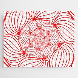 RED Net Outline Jigsaw Puzzle