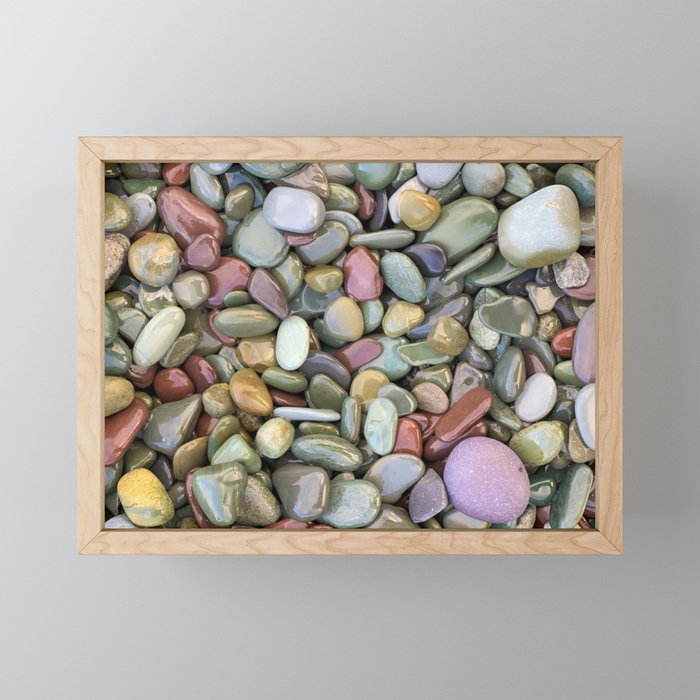 Stones, no sticks Framed Mini Art Print