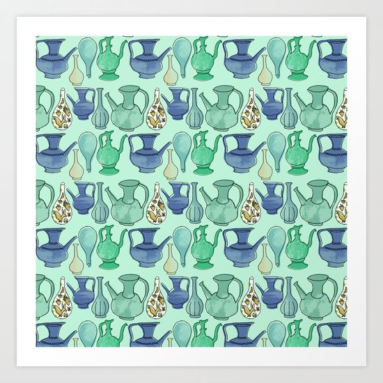 Persian Pots Art Print