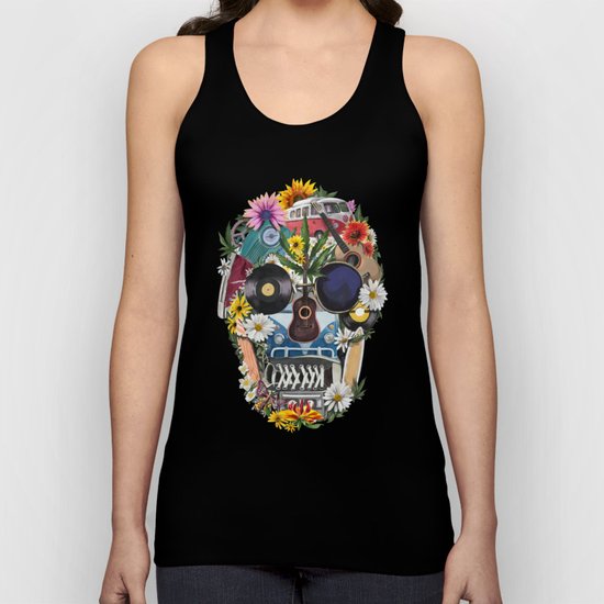 summer skull Unisex Tank Top