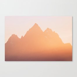 Grand Teton National Park Mountain Sunset Canvas Print