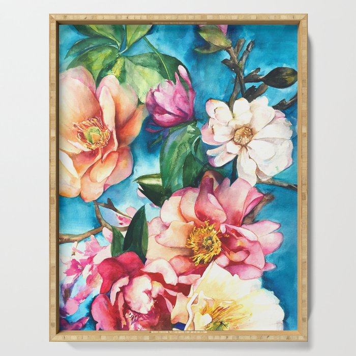 Tropical Floral I Serving Tray