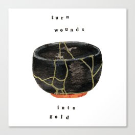 Kintsugi Turn Wounds Into Gold Canvas Print