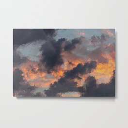 Impressionistic Storm Clouds at Sunrise Metal Print
