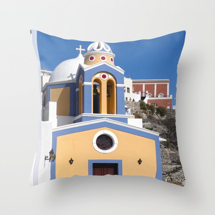 Santorini Island, Greece | Cyclades Islands | Mediterranean Sea | Greek Islands Photography 14 Throw Pillow
