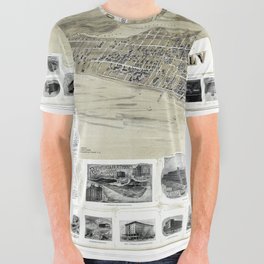 Atlantic City, New Jersey-1900 vintage pictorial map All Over Graphic Tee