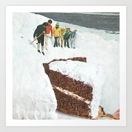Glacier Calving Cake - Dessert Snow Mountain Art Print