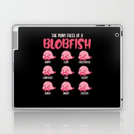 The Many Faces Of Blobfish Funny Emotion Types Laptop Skin