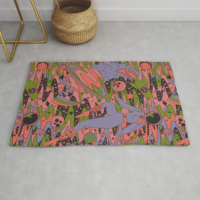 Psychedelic Space  Rug