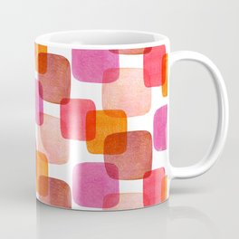 Modern Abstract Squares - Warm Color Palette  Coffee Mug