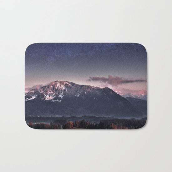 Fantasy mountain Bath Mat