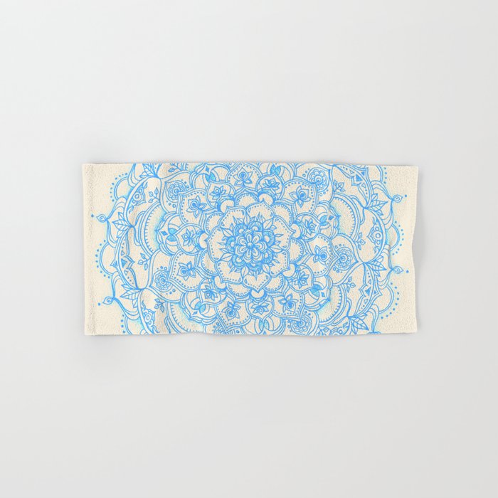 pale blue towels