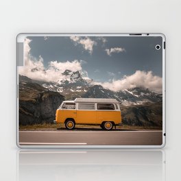 Yellow Minibus on Road Laptop Skin