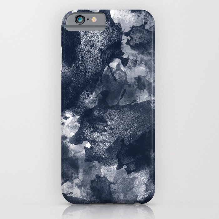 Abstract Navy Watercolor iPhone Case