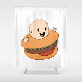 Hamburger Baby Shower Curtain