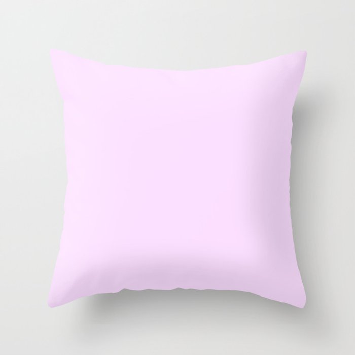 Solid Pale Pink Cotton Candy Color Throw Pillow