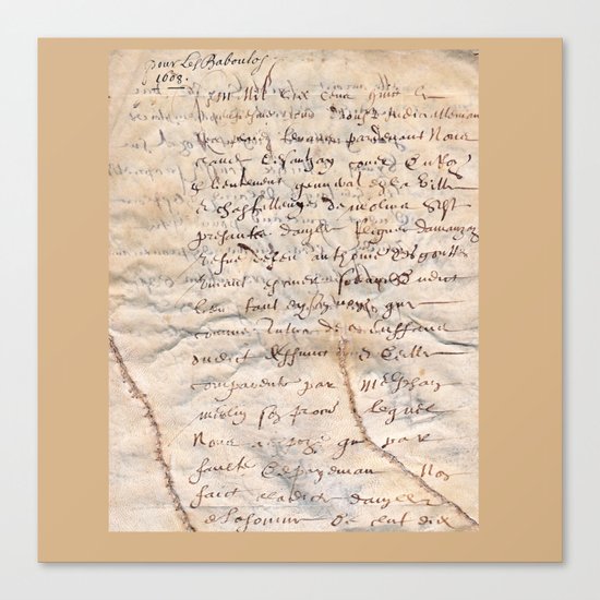 French Parchment Canvas Print