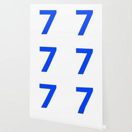Number 7 (Blue & White) Wallpaper