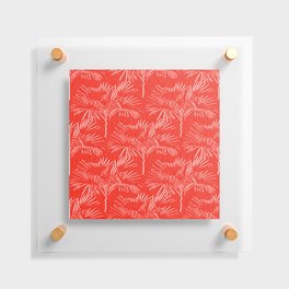 70’s Retro Palms Red Floating Acrylic Print