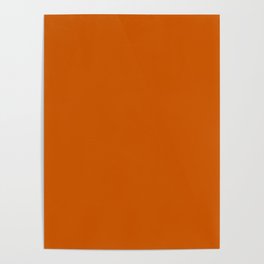 Burnt Orange - solid color Poster