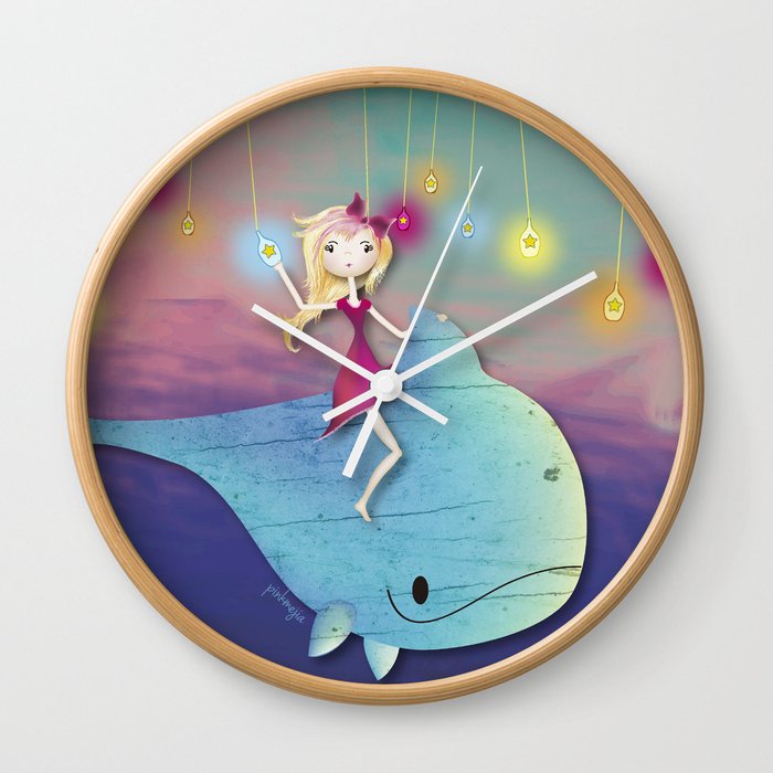 Catching stars to go to heaven Wall Clock