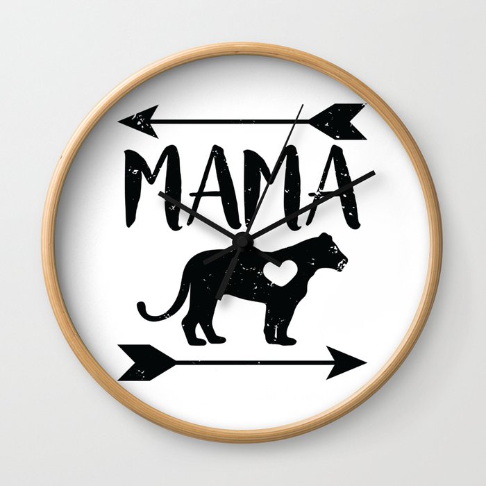Mama Lion Shirt Wall Clock