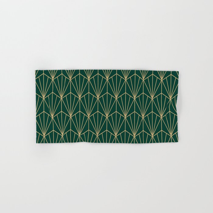 Green and best sale gold hand towel