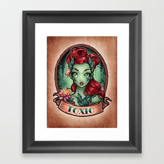 TOXIC pinup Framed Art Print