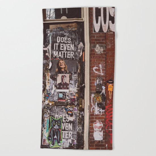 East Village Door Beach Towel