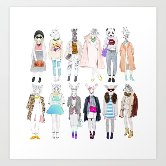 Trendy Mob Art Print