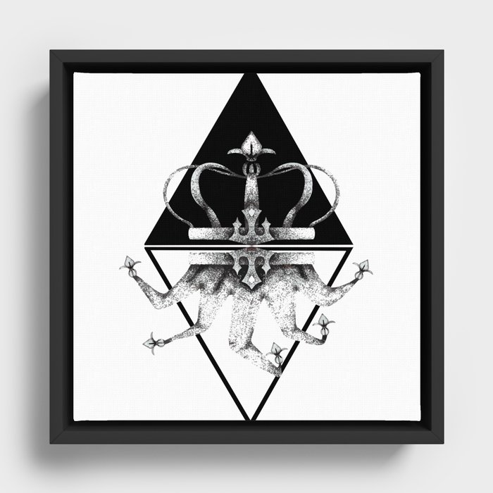 Joker King Framed Canvas